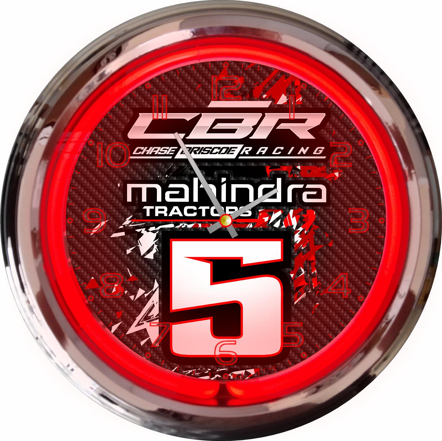 2024 Chili Bowl Chrome Neon Clock 17”