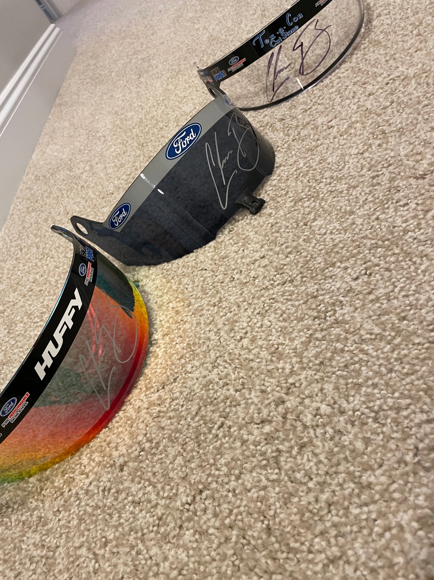 Race Used Signed Visor - Limited Quantity