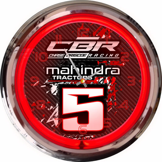 2024 Chili Bowl Chrome Neon Clock 17”