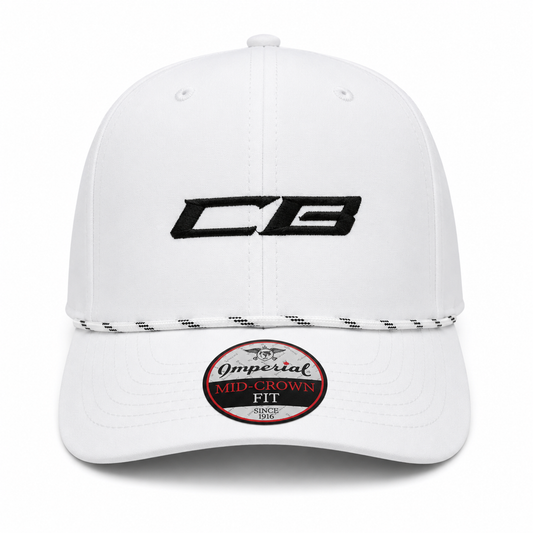 White CBR Trucker-Style Rope Hat