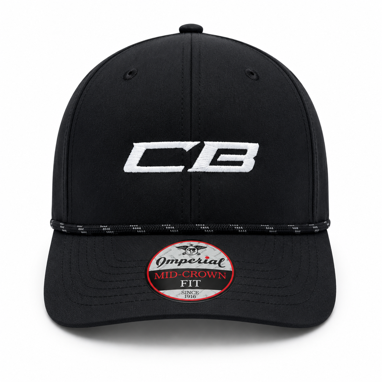 Black CB Trucker-Style Rope Hat (Black Rope)