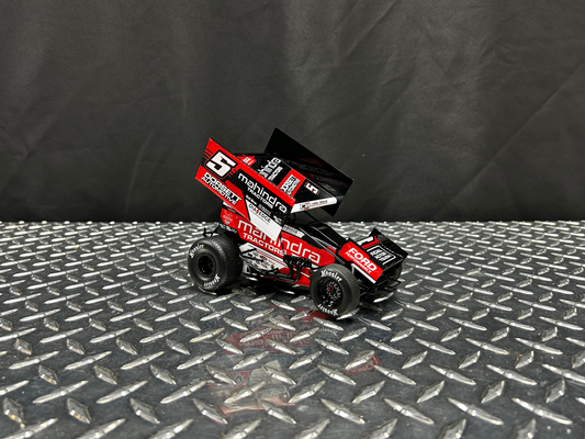 SALE - AUTOGRAPHED 2024 1/18th Scale No. 5 Mahindra Tractors Sprint Car