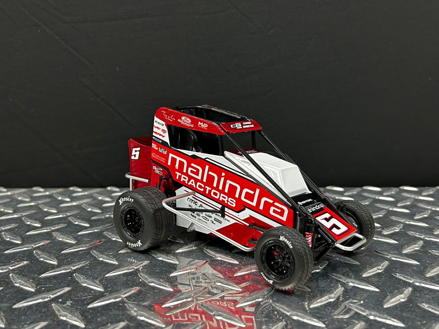 SALE - AUTOGRAPHED 2024 1/18th Scale No. 5 Mahindra Tractors Midget (Chili Bowl)