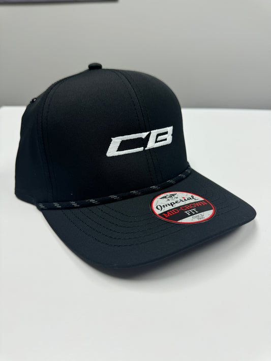 Black CBR Trucker-Style Rope Hat (Black Rope)