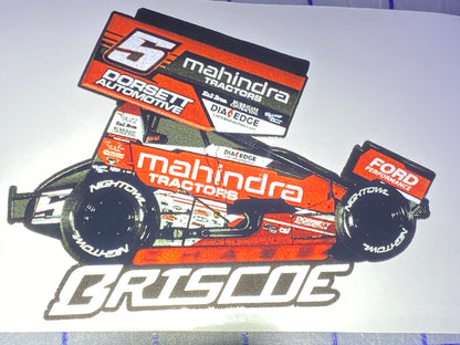 2024 #5 Mahindra Winged Sprint Car decal (Reflective)
