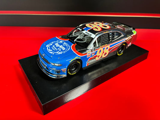 AUTOGRAPHED 2019 1/24th Scale No. 98 Ford Darlington Throwback (Color Chrome)